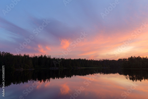 sunset with clouds