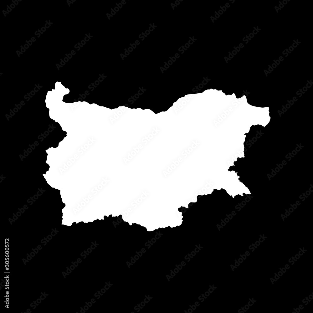 Bulgaria map filled with white color sign eps ten Bulgaria map filled with white color sign eps ten