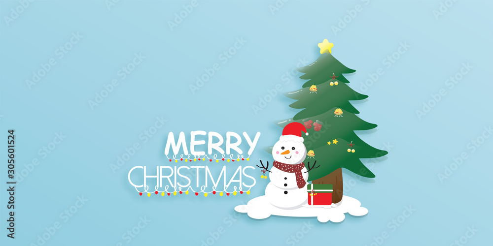 Merry Christmas in paper cut style. Vectors illustrations Merry Christmas in paper cut style. Vectors illustrations