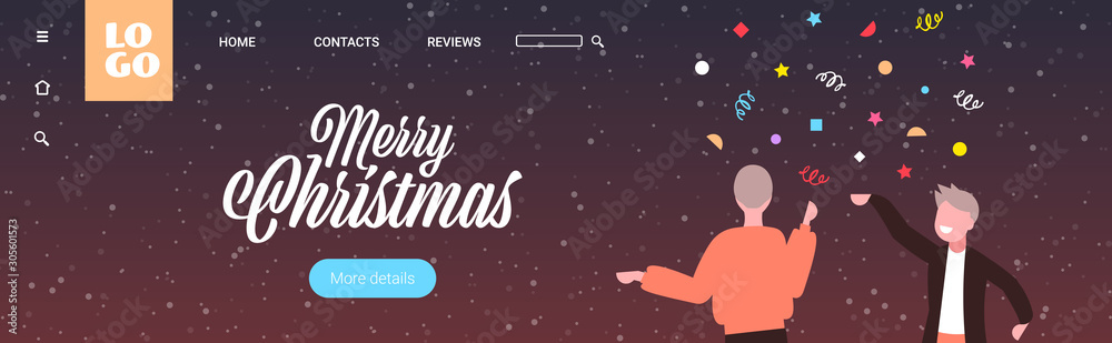 family celebrating merry christmas happy new year winter holidays concept father and son having confetti party horizontal greeting card portrait vector illustration family celebrating merry christmas happy new year winter holidays concept father and son having confetti party horizontal greeting card portrait vector illustration