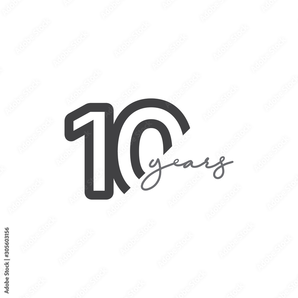 10 Years Anniversary Celebration Vector Template Design Illustration Logo Icon 10 Years Anniversary Celebration Vector Template Design Illustration Logo Icon