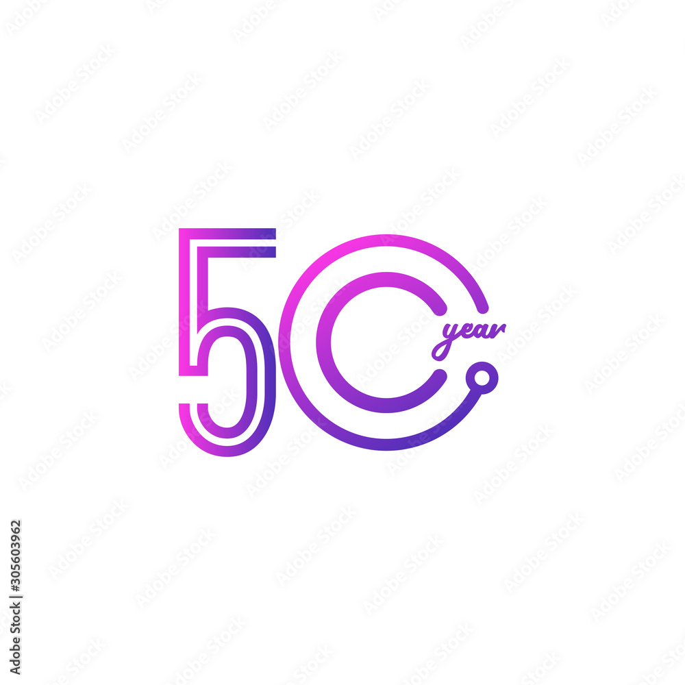 50 Years Anniversary Celebration Number Vector Template Design Illustration Logo Icon 50 Years Anniversary Celebration Number Vector Template Design Illustration Logo Icon