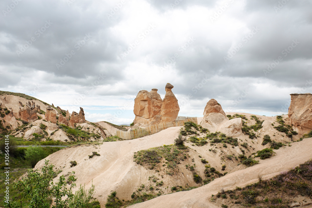 Fairy Chimneys or Rock formation in Cappadocia, Turkey