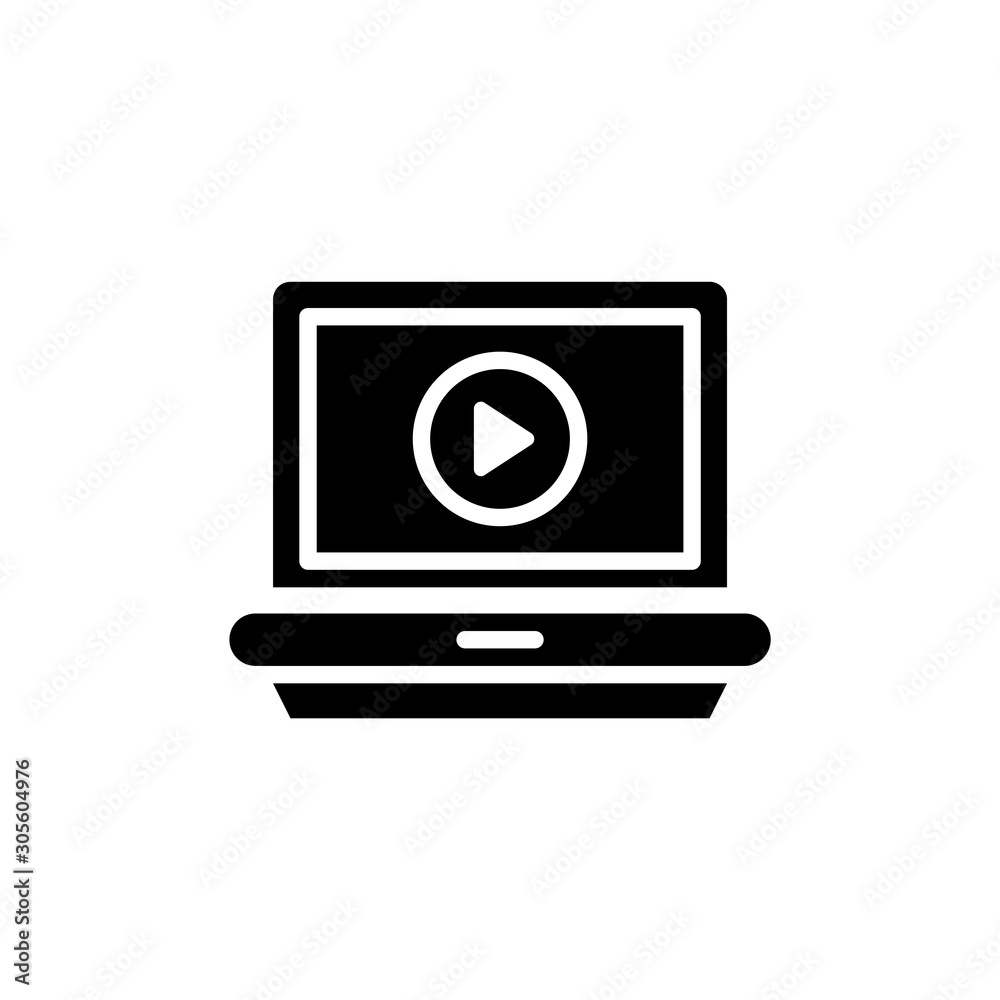 Laptop Vector Glyph Icon Laptop Vector Glyph Icon