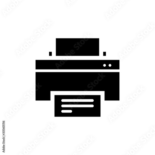 Printer Vector Glyph Icon