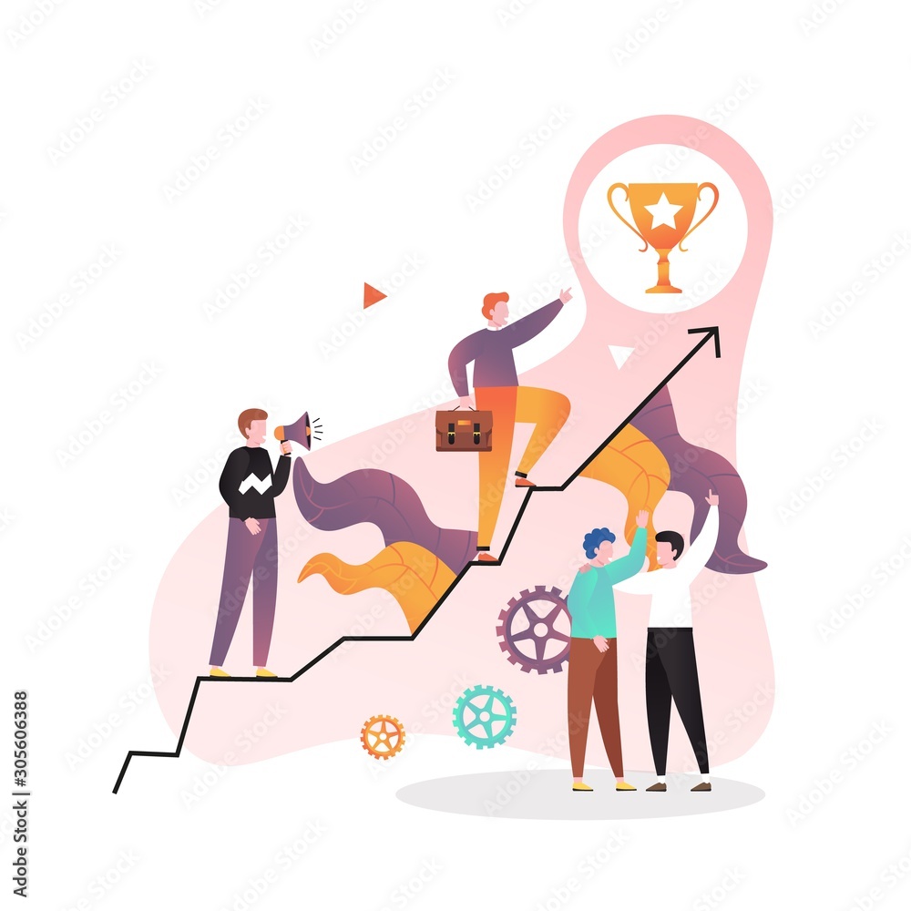 Coaching vector concept for web banner, website page Stock Vector ...