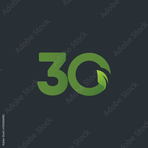 30 Years Anniversary Celebration Number Vector Template Design Illustration Logo Icon