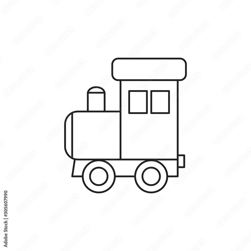 toy train line style icon toy train line style icon