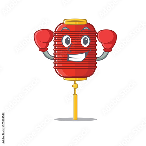 Funny Boxing chinese lantern cartoon character style