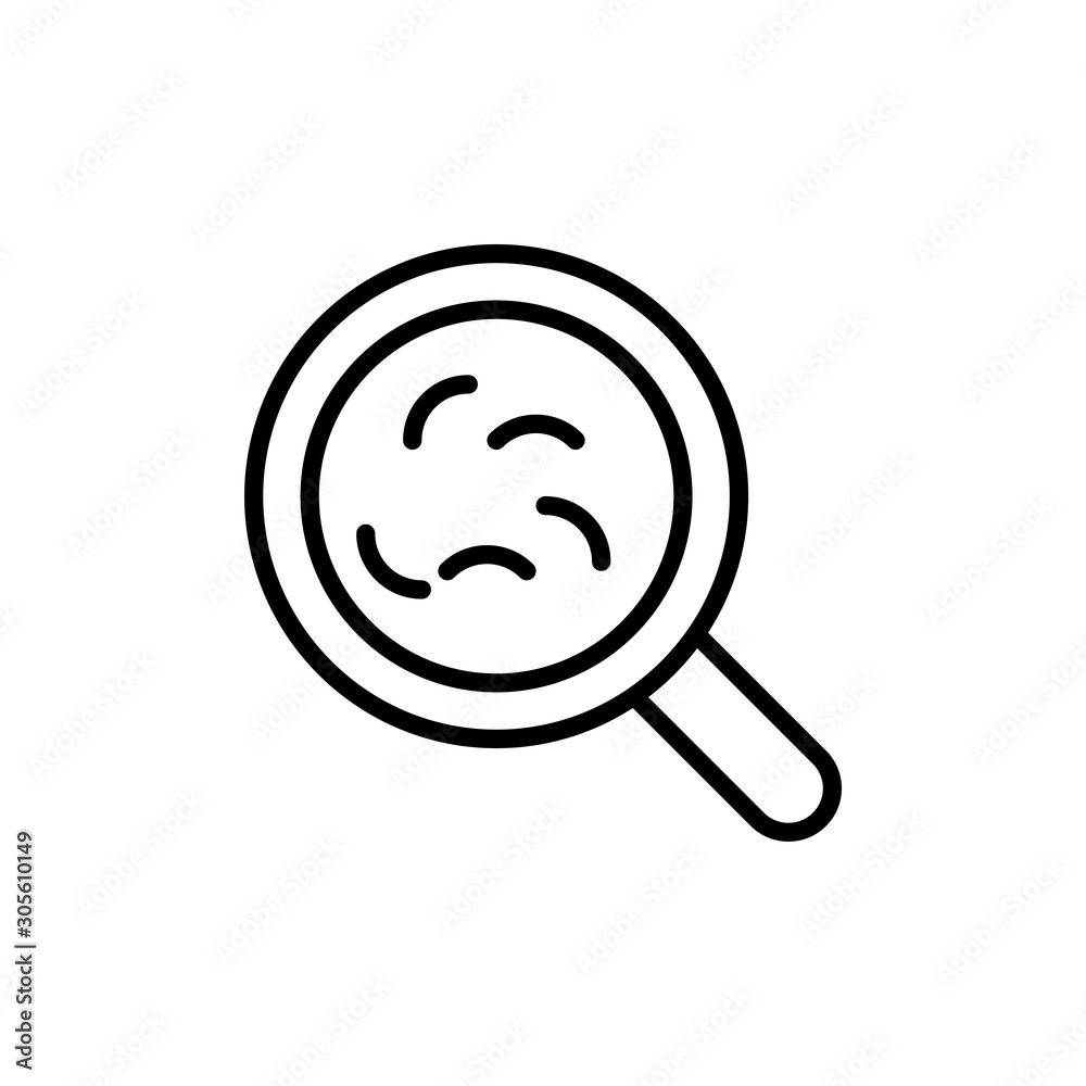 Find Bacteria Vector Line Icon Find Bacteria Vector Line Icon