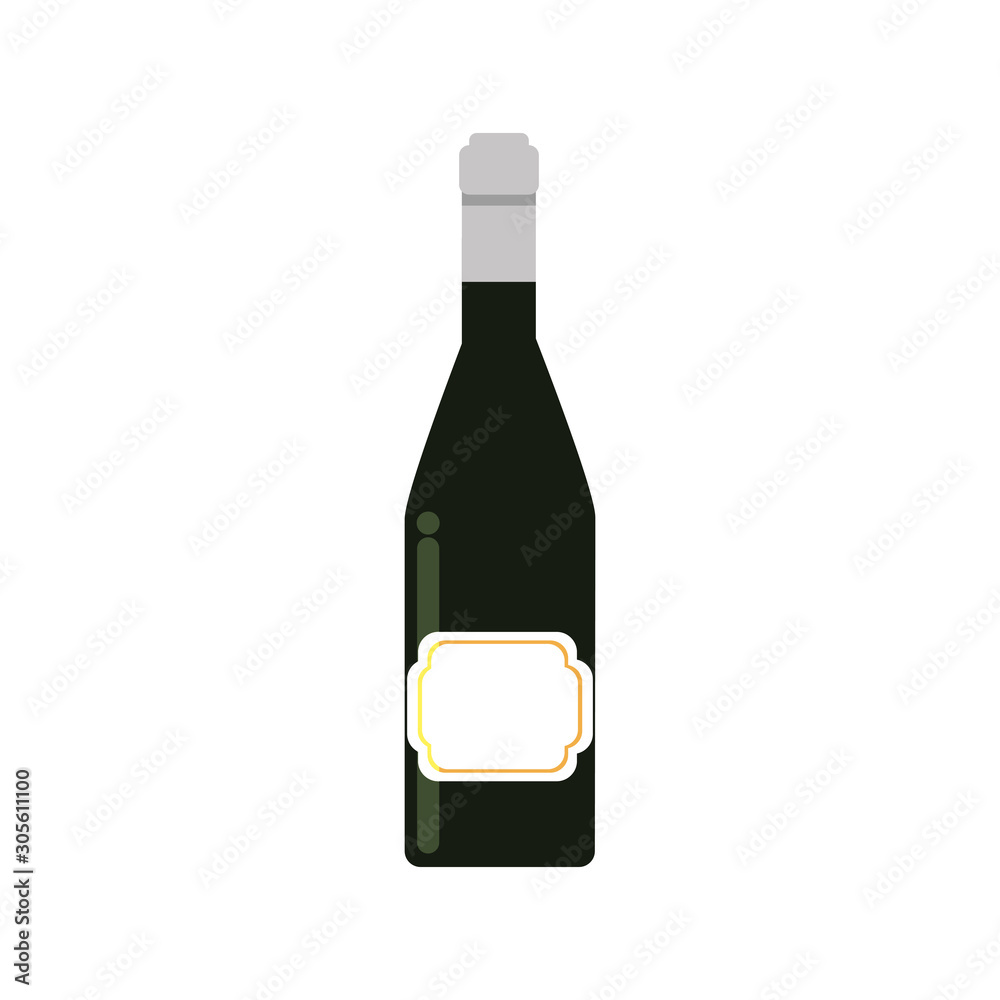 wine bottle flat style icon