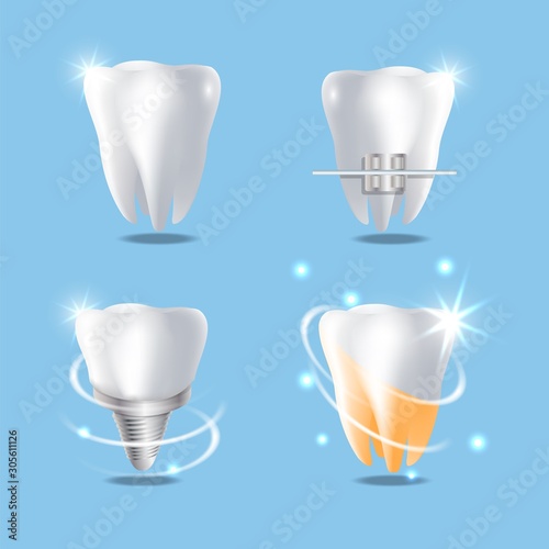 Professional dental services vector concept isolated illustration