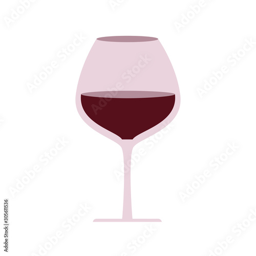 wine glass cup flat style icon