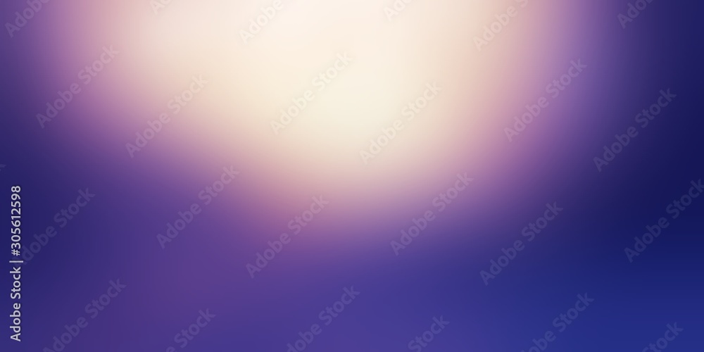 Obraz premium Golden flash on dark violet empty background. Magic night large format image. Purple festive abstract template. Christmas blurred banner. New Year defocused illustration.