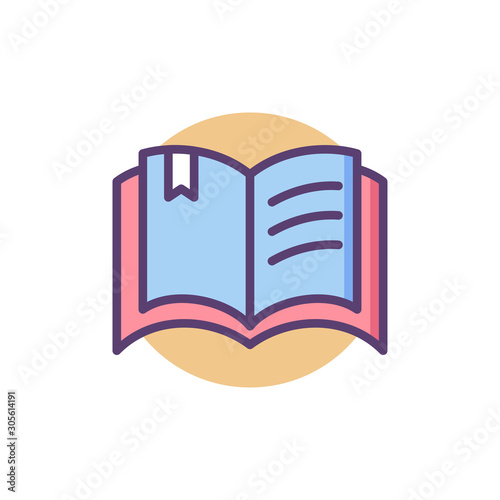 Open Book Vector Icon