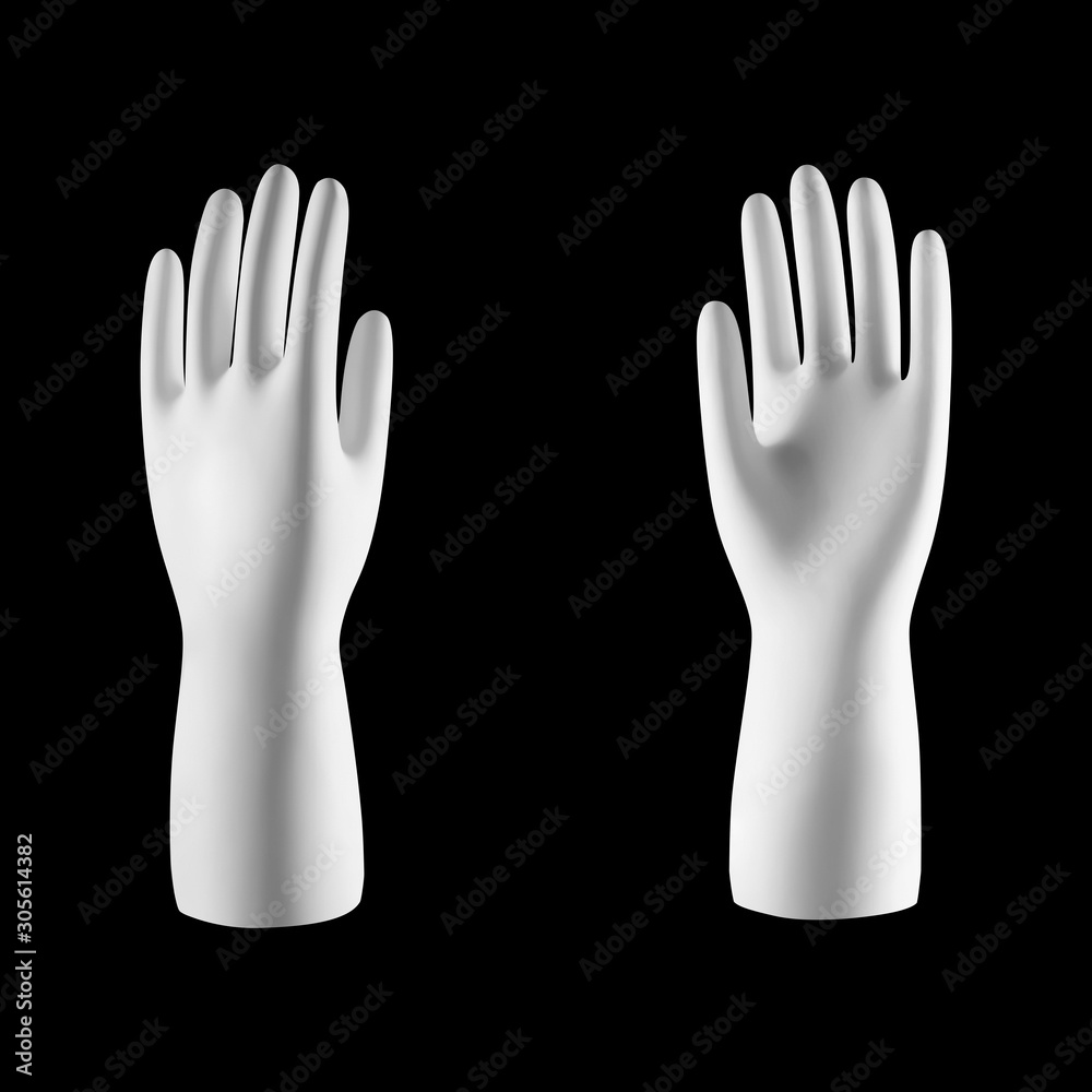 Obraz premium 3D Left And Right White Glove