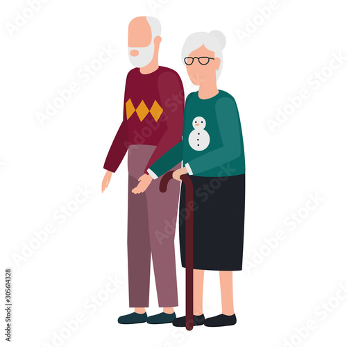 cute grand parents avatars characters