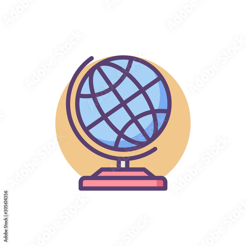 Table Globe Vector Icon