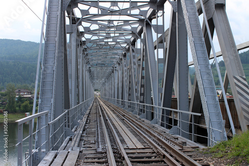 Railway bridge in perspective