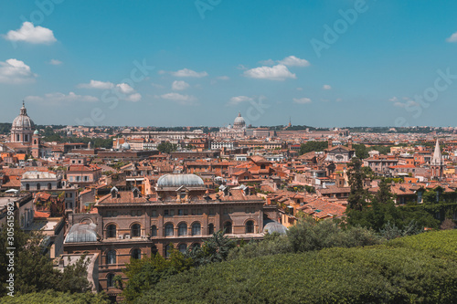 Panoramic view of Rome old city center