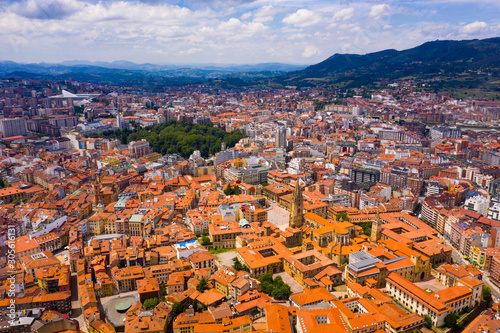 Aerial view of Oviedo city photo