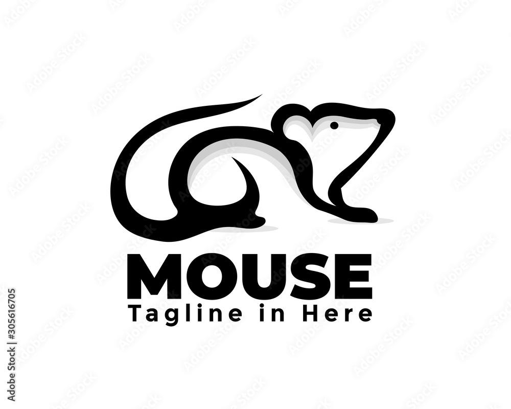 Stand mouse logo design inspiration