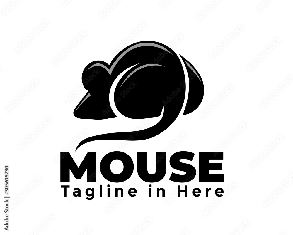 black mouse back view logo design inspiration black mouse back view logo design inspiration