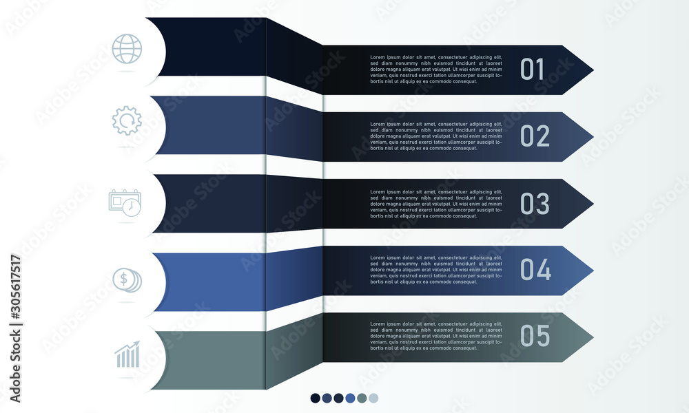 Arrow infographic template. 6 options, steps, with business icon, Can ...
