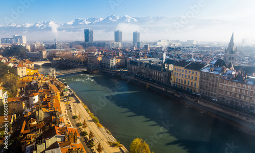 Aerial view of Grenoble photo