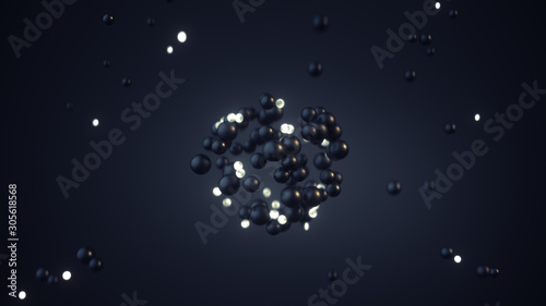 Bunch of spheres abstract 3...