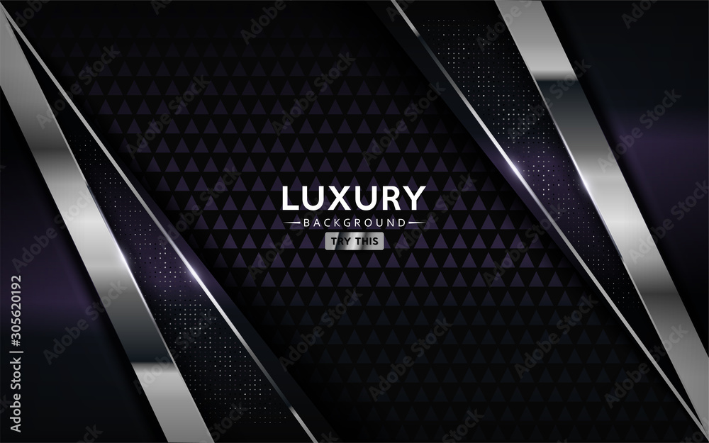luxurious premium dark purple abstract background with silver lines. Overlap textured layer design. luxurious premium dark purple abstract background with silver lines. Overlap textured layer design.
