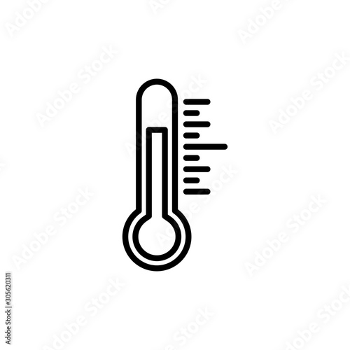Thermometer Vector Line Icon