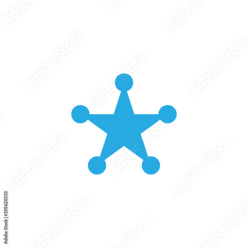 Abstract star icon design template vector isolated