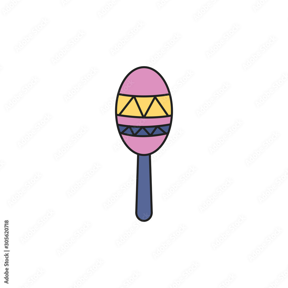 toy maraca fill style icon