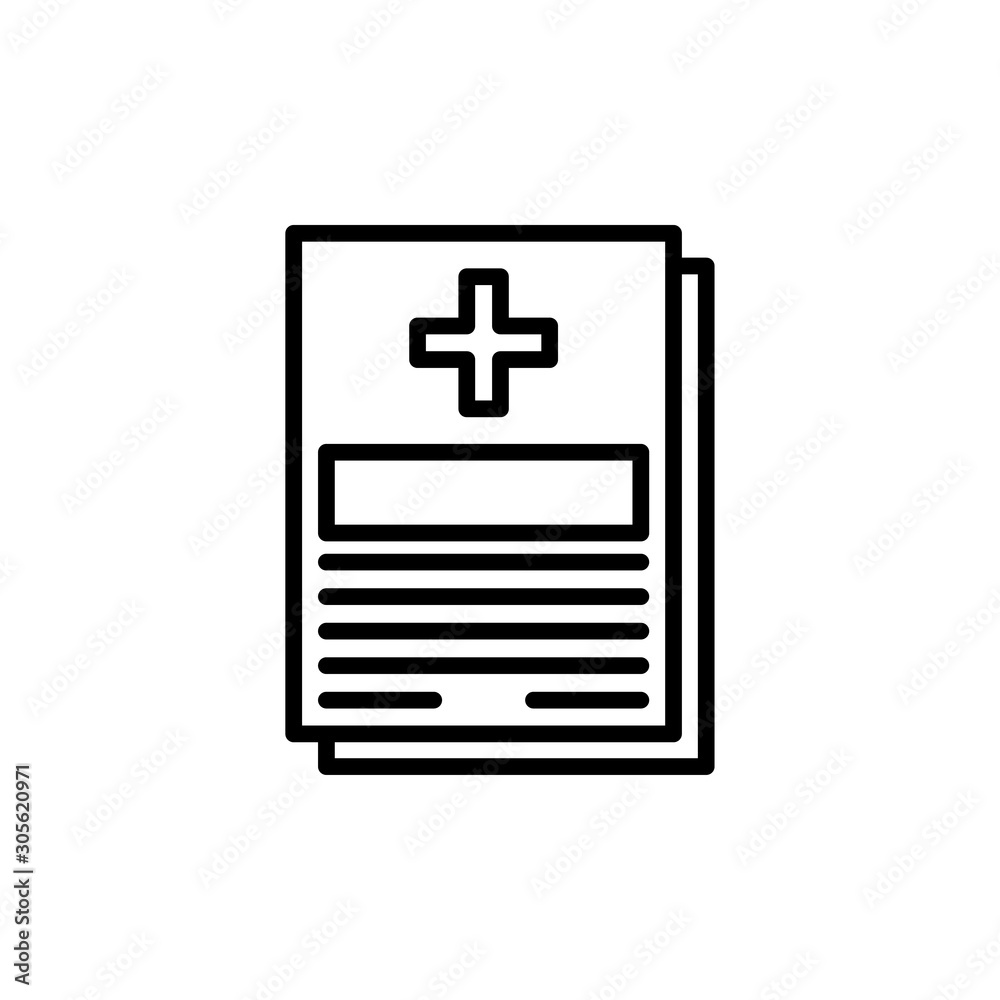 Fototapeta premium Prescription Vector Line Icon