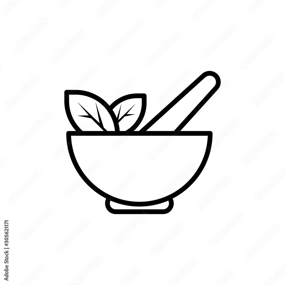 Herbal Medicine Vector Line Icon Herbal Medicine Vector Line Icon