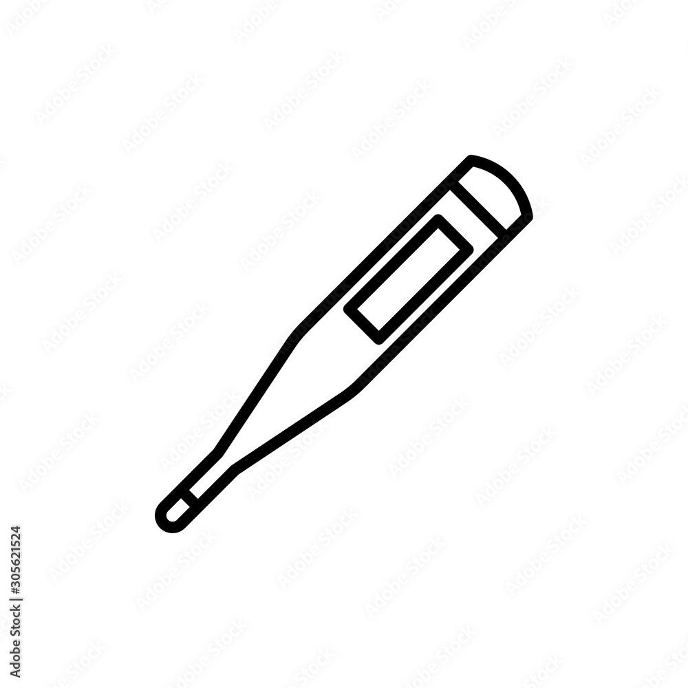 Thermometer Vector Line Icon Thermometer Vector Line Icon