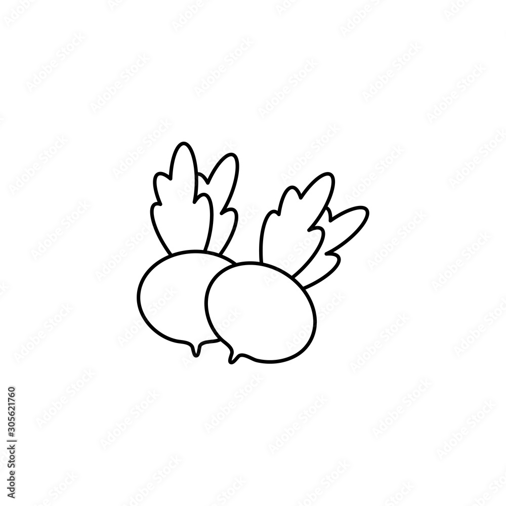 vegetable beet line style icon vegetable beet line style icon