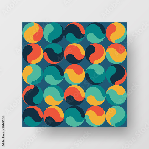 Amazing business advertisement vector mural art square banner mock up. Modern corporate abstract geometric illustration design layout background. Company identity quadrangle texture brochure template.