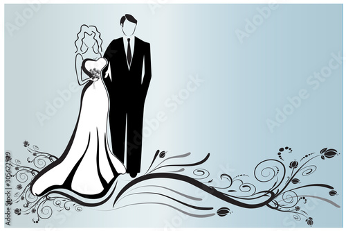 Beautiful bride bridal shower wedding symbol invitation card vector image design banner