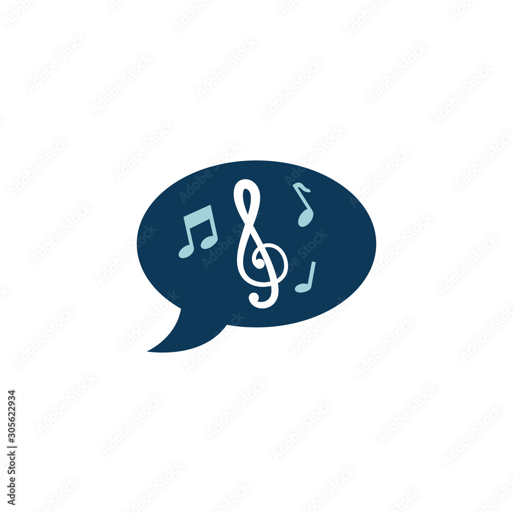 speech bubble with music note detailed style icon speech bubble with music note detailed style icon
