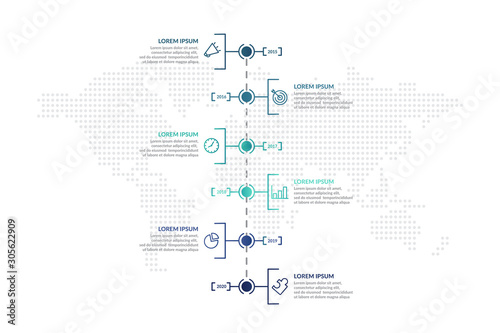 timeline infographic template design . business infographic concept for presentations, banner, workflow layout, process diagram, flow chart
