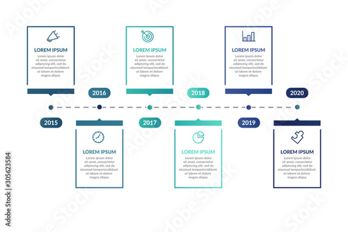 timeline infographic template design . business infographic concept for presentations, banner, workflow layout, process diagram, flow chart
