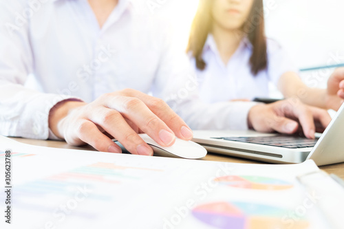 Businessman at work,top view of man working