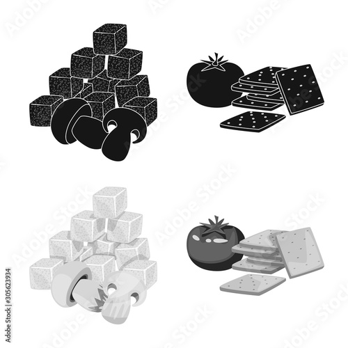 Vector illustration of taste and seasonin symbol. Collection of taste and organic stock symbol for web.