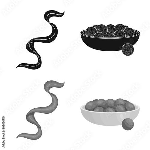 Vector design of protein and sea sign. Collection of protein and natural stock symbol for web.