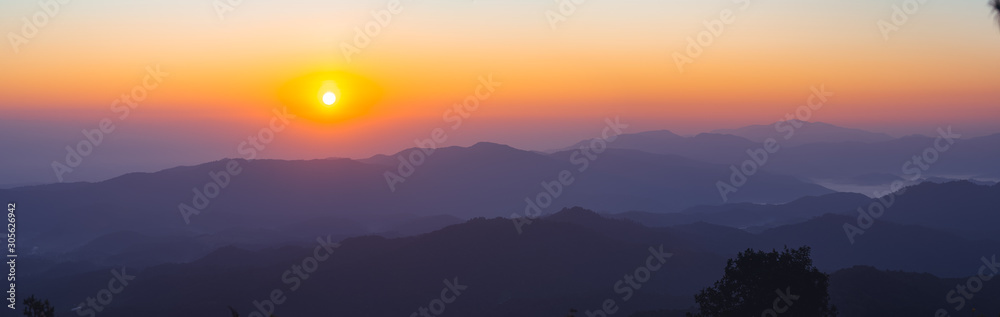 Morning light, sunrise on the mountain - morning nature