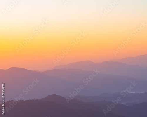 Morning light, sunrise on the mountain - morning nature