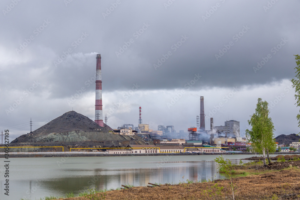 Copper smelter, Karabash city, Chelyabinsk region, Russia Copper smelter, Karabash city, Chelyabinsk region, Russia