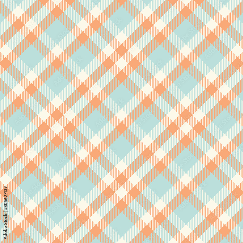 Tartan orange and cyan seamless pattern. Tartan orange and cyan seamless pattern.